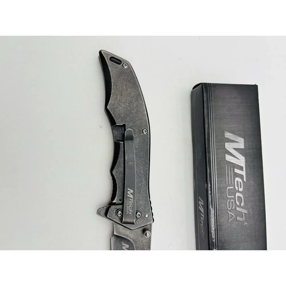 New Mtech Xtreme MX-A849AS American USA Flag Folding Stonewash Knife. New In Box